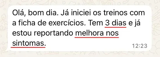 Depoimento: 3 dias e já estou reportando melhora nos sintomas